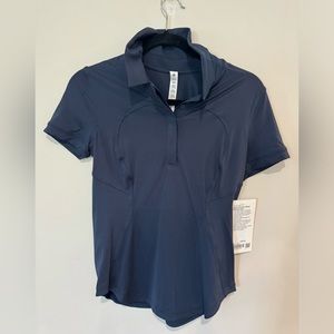 LULULEMON | Ladies | True Navy Quick-Drying Short Sleeve Polo | Size 4 | NWT